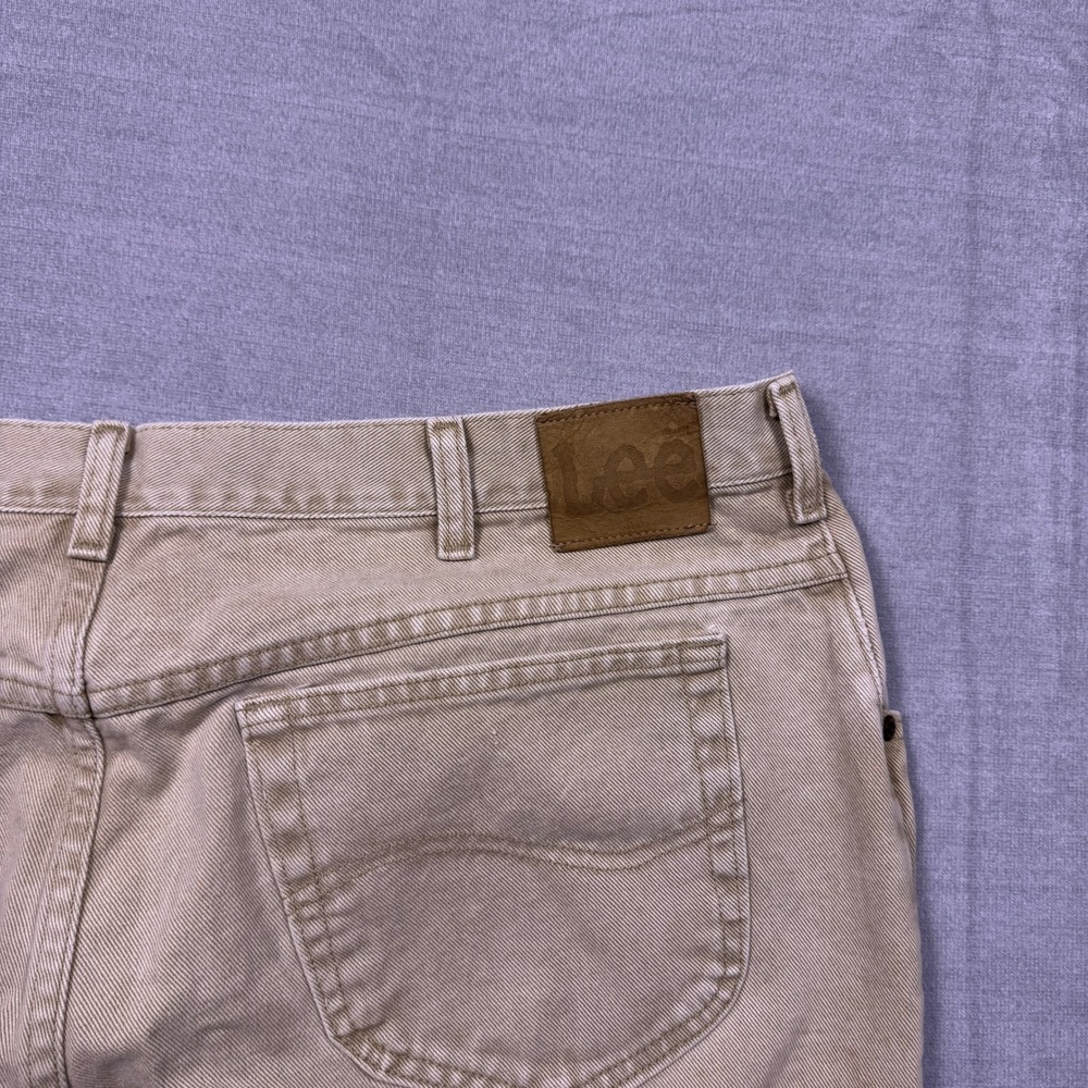Lee Jeans Mens 42 x 29 Tan Straight‎ Leg Cotton Pants Khaki Casual - Picture 3 of 10